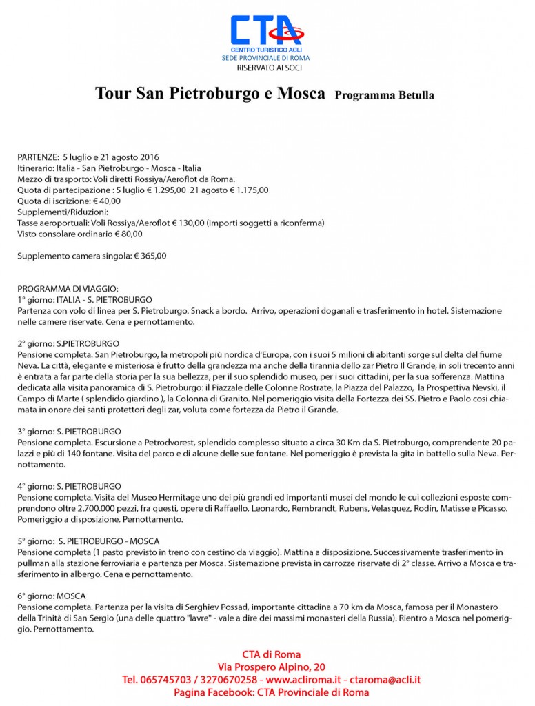 Mosca e San Pietroburgo 1