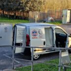 il furgoncino delle ACLI di Roma alla Sede Nissan Italia di Capena per l'iniziativa Care sharing